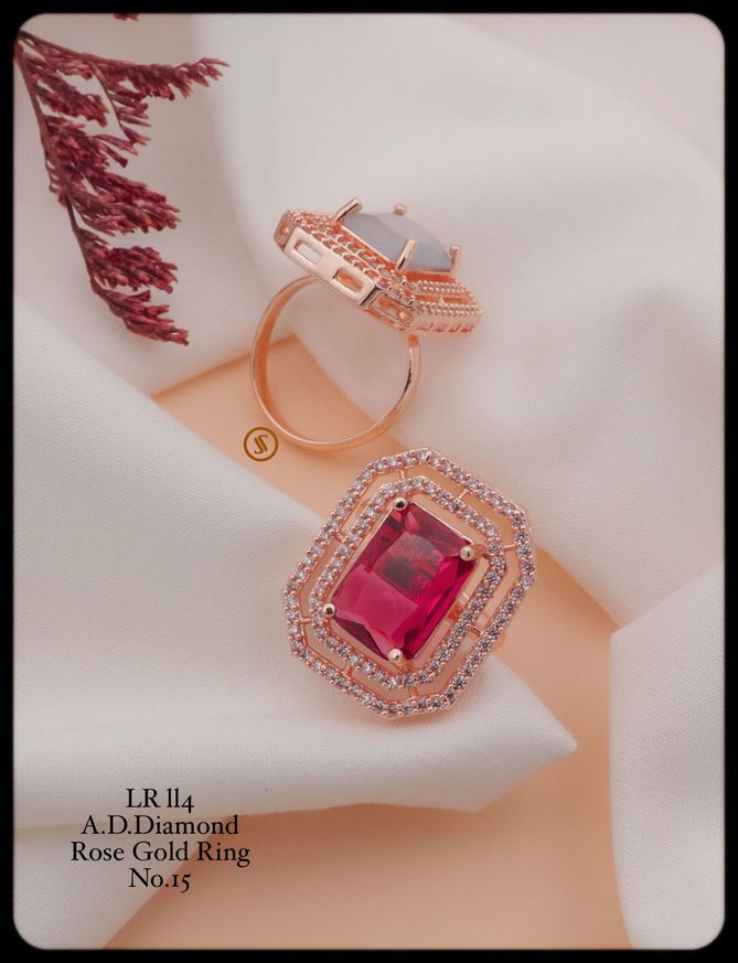 Lr Rose Gold And Silver Ad Diamond Ring Wholesalers In Delhi
